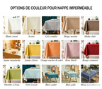 Nappe d'extérieur imperméable bleu poudré, rectangulaire lavable, style toile cirée, tailles surdimensionnées