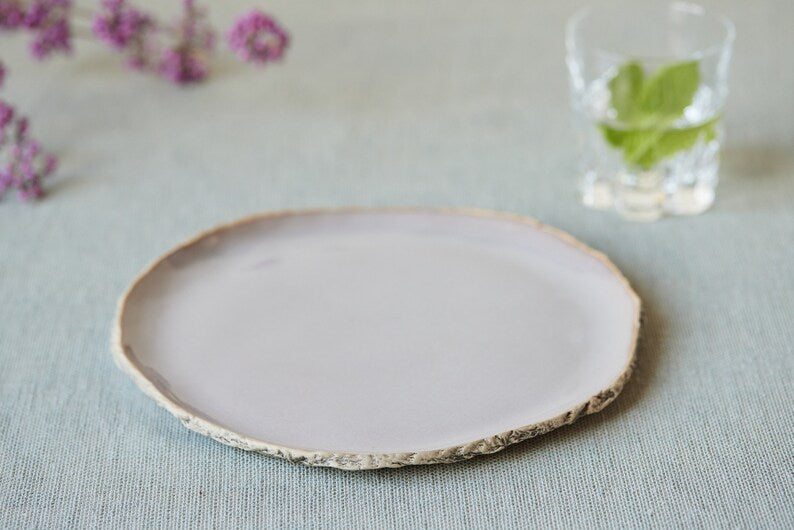 Assiette petit-déjeuner en céramique rouge 23 cm