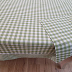 Nappe à carreaux, passepoil blanc, rectangulaire et carrée, disponible en plusieurs tailles