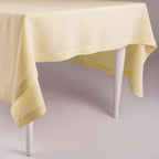Nappe en lin jaune beurre, nappes jaune pâle, différentes tailles