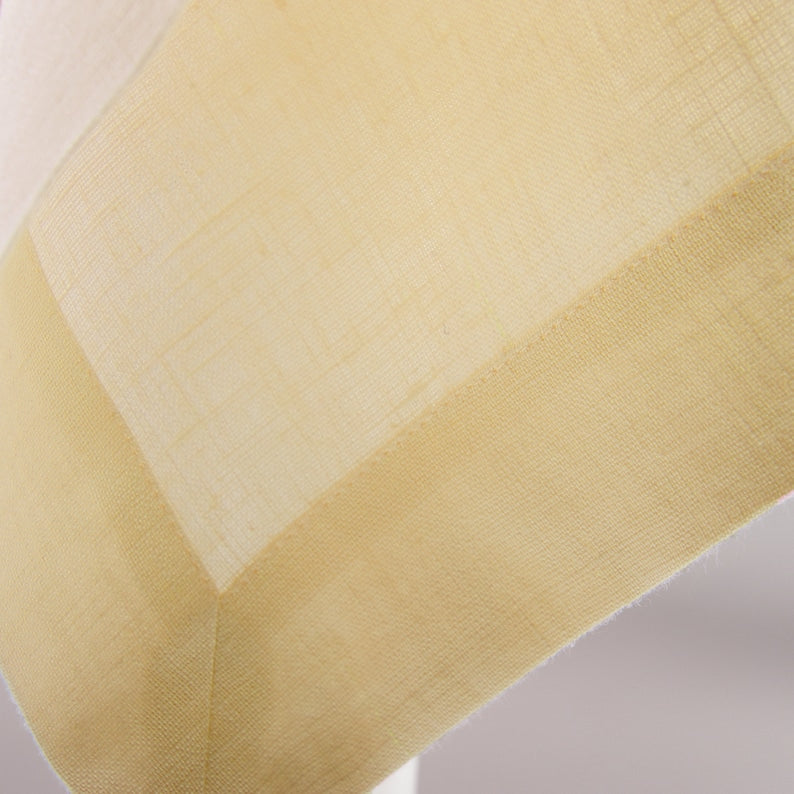 Nappe en lin jaune beurre, nappes jaune pâle, différentes tailles