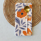 Serviettes en tissu à fleurs ensemble de 4 : Fleurs de mandarine pour linge de table estival