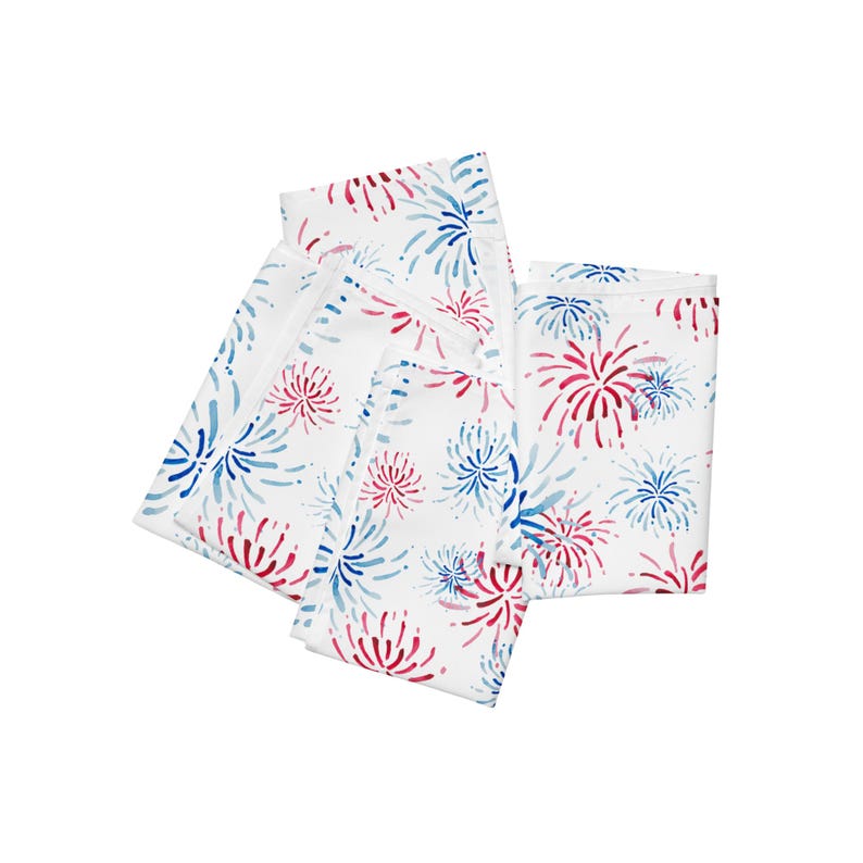 Serviettes en tissu Feu d'artifice du - Ensemble de 4