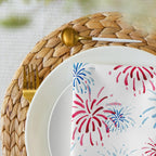 Serviettes en tissu Feu d'artifice du - Ensemble de 4