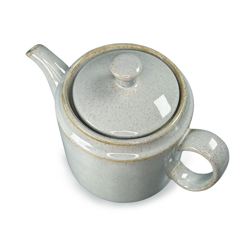 Théière en céramique bleu canard style Frederiksberg avec infuseur 1 L