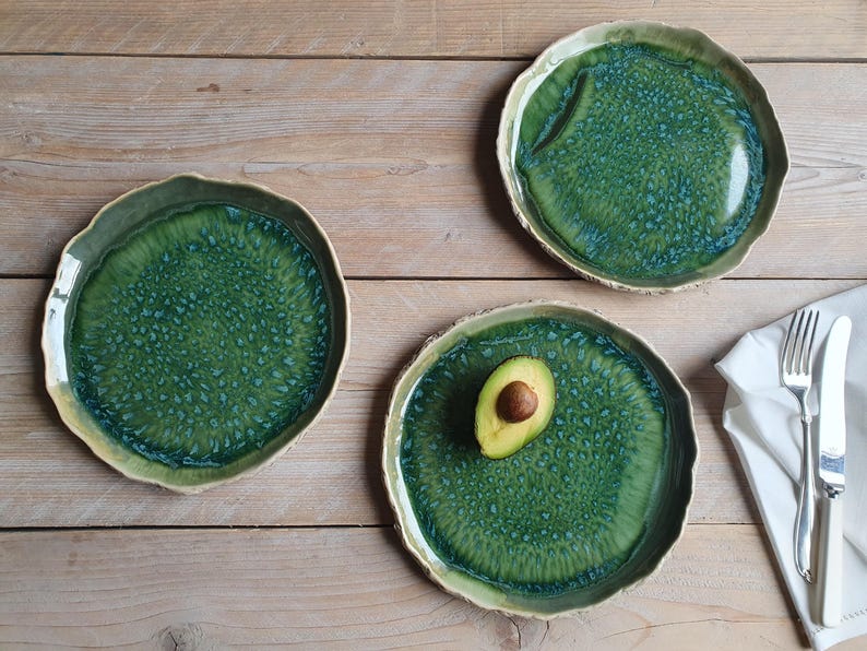 Assiette petit-déjeuner en céramique rouge 23 cm