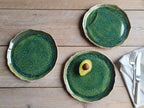 Assiette petit-déjeuner en céramique rouge 23 cm