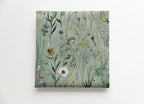 Serviette de table en poly sergé vert sauge, motif botanique bois Gustav Klimt, 2 tailles : 25x25 cm et 56x56 cm