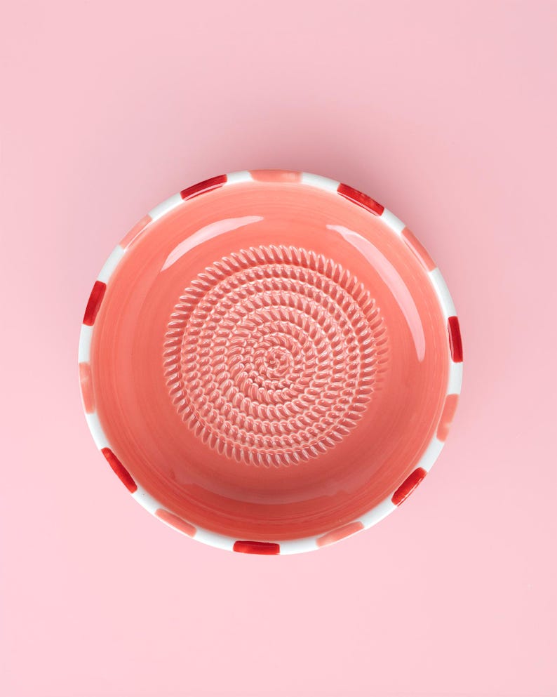 Assiette râpe à gingembre en céramique - Ustensile de cuisine espagnol, Grand 19 cm