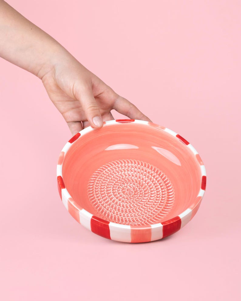 Assiette râpe à gingembre en céramique - Ustensile de cuisine espagnol, Grand 19 cm