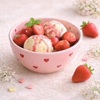 Bol en céramique coeur rose 15,7 cm pour dessert, salade, céréale