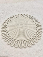 Sets de table en jute crème 33 cm – Ronds faits main