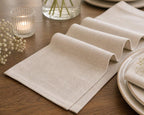 Chemin de table en lin pour mariage, dimensions multiples