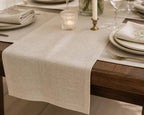 Chemin de table en lin pour mariage, dimensions multiples