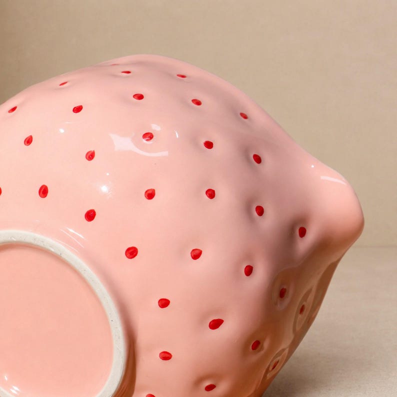 Bol à matcha fraise en céramique rose avec bec verseur, kit matcha avec fouet et cuillère en bambou, chawan pour cérémonie du thé
