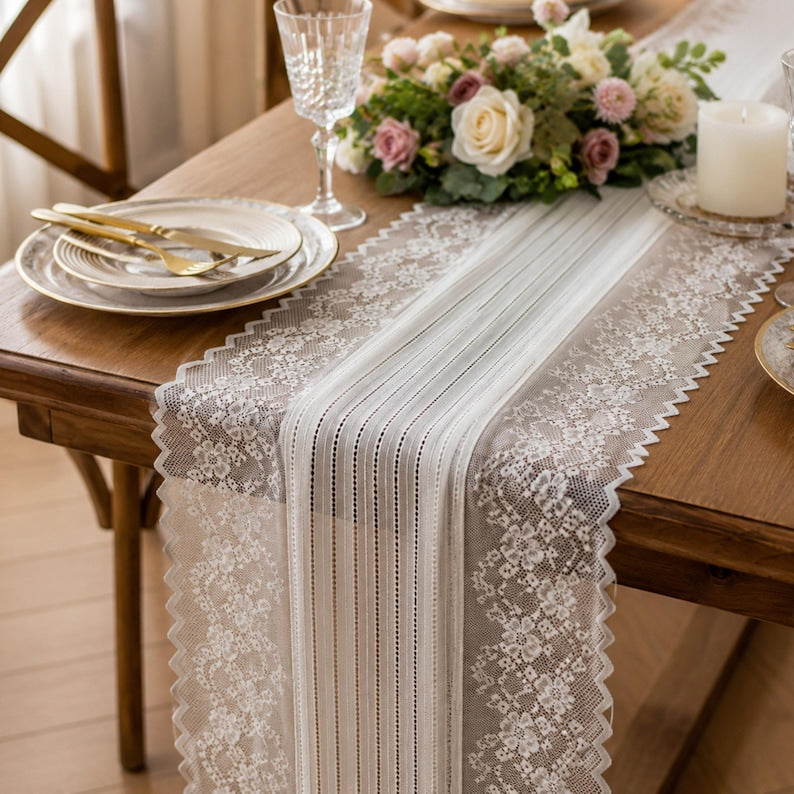 Chemin de table en tulle pailleté français, 38 cm, pour salle à manger, décoration événementielle