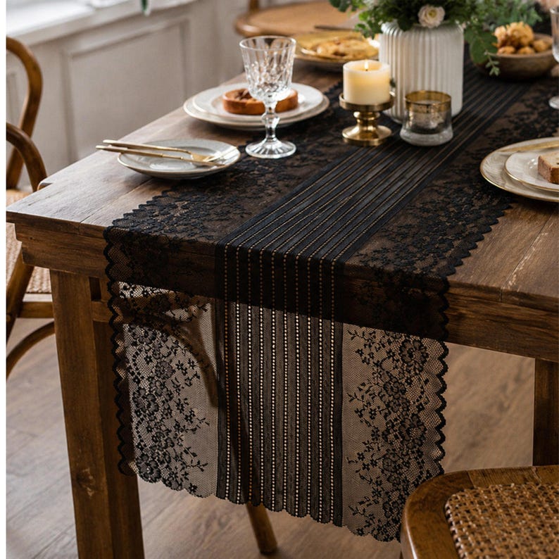 Chemin de table en tulle pailleté français, 38 cm, pour salle à manger, décoration événementielle