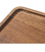 Plateau de service en bois naturel 25 x 13 cm, organisateur de cuisine, décoration rustique
