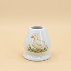 Bol à matcha Katakuchi Chawan avec bec verseur et porte-fouet - Service à thé en céramique décoré d'un canard peint à la main
