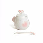 Mug en céramique avec couvercle lapin, 350 ml
