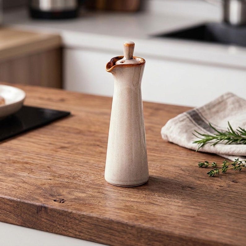 Distributeur en céramique émaillée pour sauce soja et vinaigre, bouteille assaisonnement japonaise rustique, 120 ml