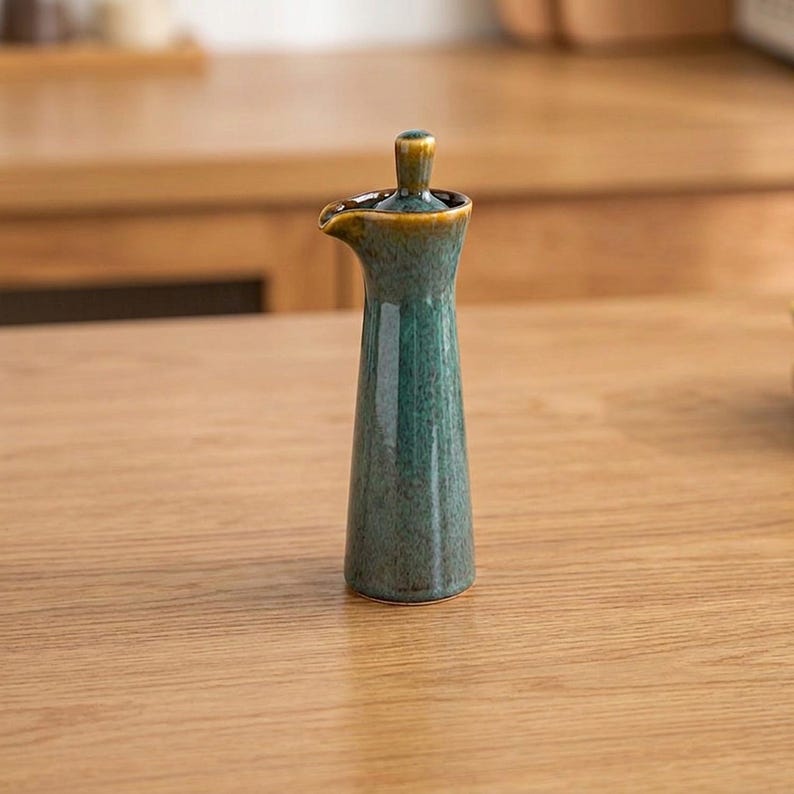 Distributeur en céramique émaillée pour sauce soja et vinaigre, bouteille assaisonnement japonaise rustique, 120 ml