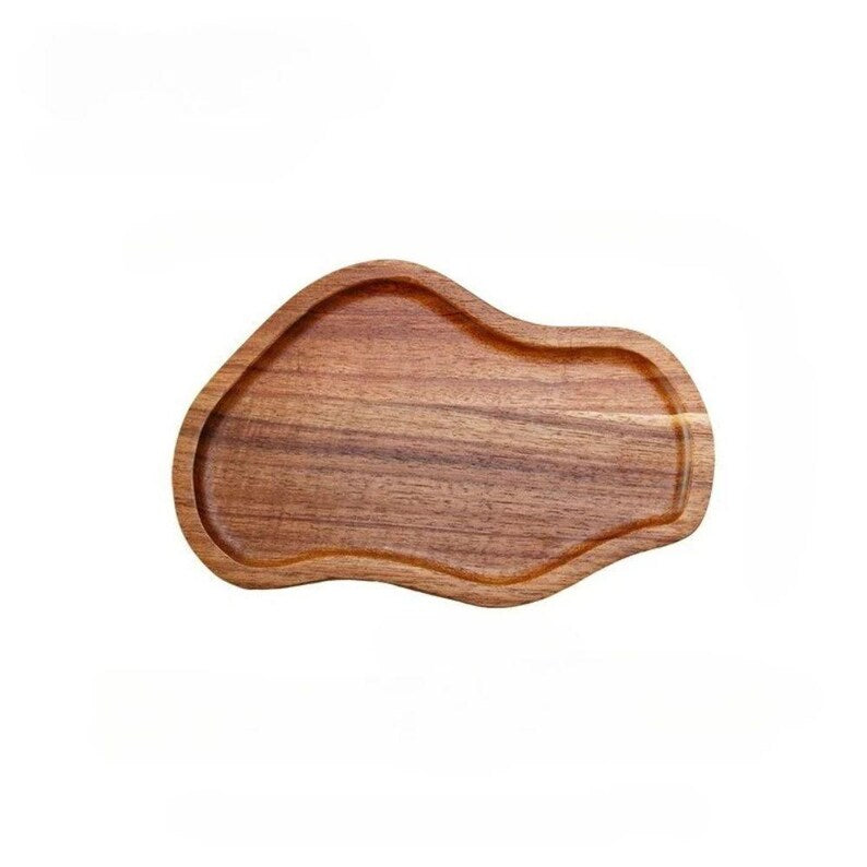 Plateau en bois résistant, Assiette de service décorative, Plateau de cuisine, 1 pièce