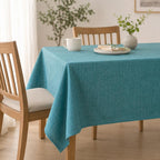 Nappe rectangulaire imperméable aspect lin résistant aux plis 60x60 cm à 140x240 cm