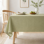 Nappe rectangulaire imperméable aspect lin résistant aux plis 60x60 cm à 140x240 cm