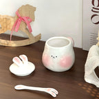 Mug en céramique avec couvercle lapin, 350 ml