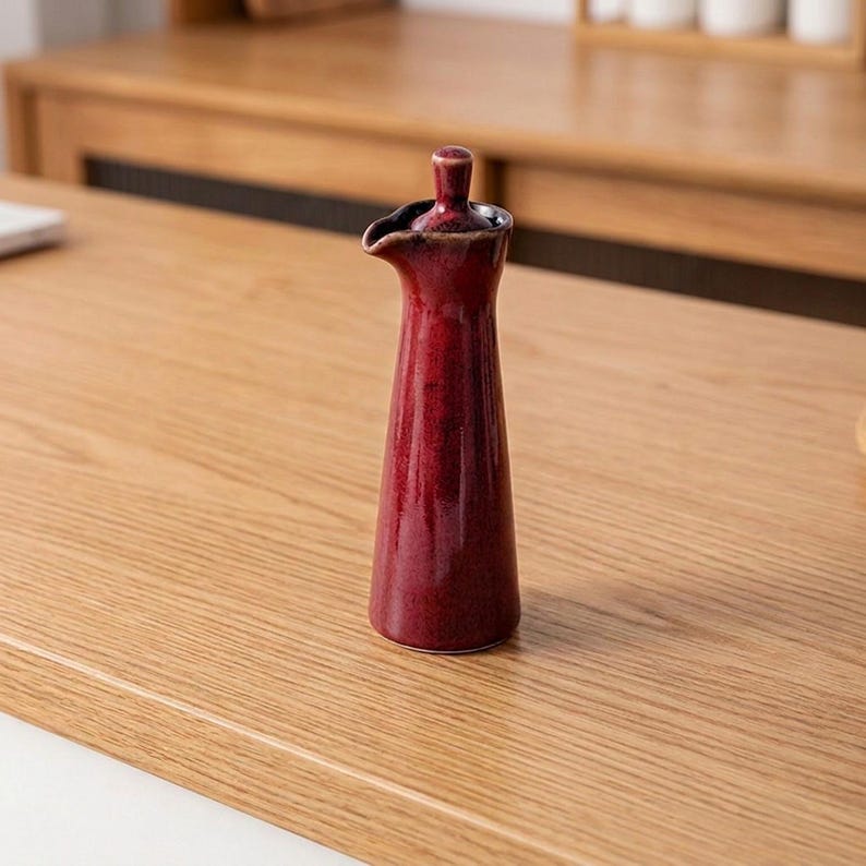 Distributeur en céramique émaillée pour sauce soja et vinaigre, bouteille assaisonnement japonaise rustique, 120 ml