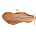 Plateau en bois résistant, Assiette de service décorative, Plateau de cuisine, 1 pièce