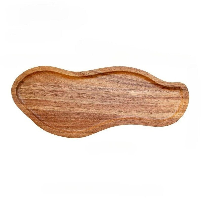 Plateau en bois résistant, Assiette de service décorative, Plateau de cuisine, 1 pièce