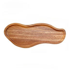 Plateau en bois résistant, Assiette de service décorative, Plateau de cuisine, 1 pièce
