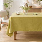 Nappe rectangulaire imperméable aspect lin résistant aux plis 60x60 cm à 140x240 cm