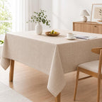 Nappe rectangulaire imperméable aspect lin résistant aux plis 60x60 cm à 140x240 cm