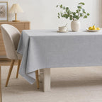 Nappe rectangulaire imperméable aspect lin résistant aux plis 60x60 cm à 140x240 cm