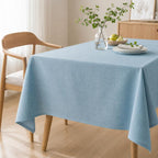 Nappe rectangulaire imperméable aspect lin résistant aux plis 60x60 cm à 140x240 cm