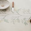 Nappe en lin et coton avec glands, décoration de table à manger botanique